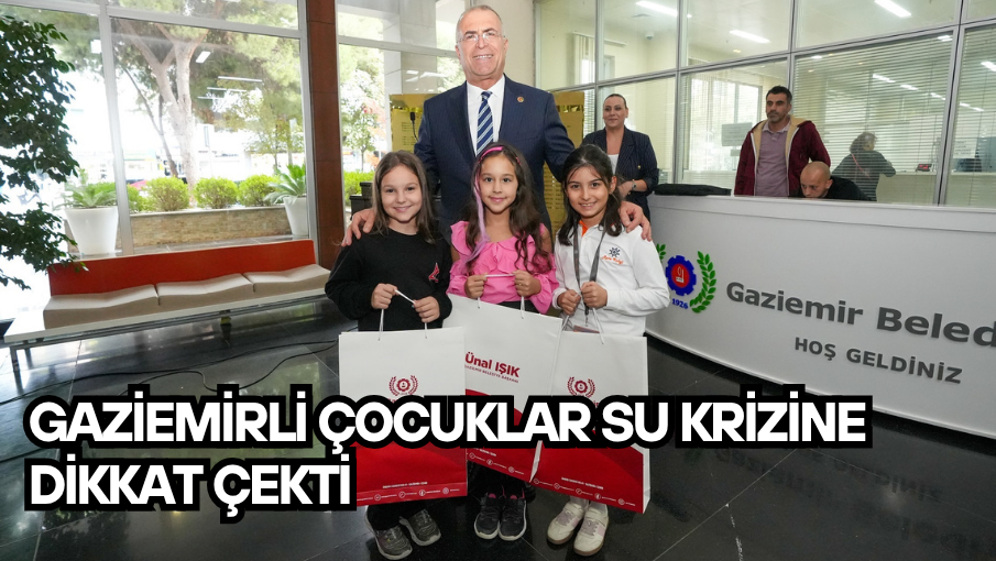 Gaziemirli çocuklar su krizine dikkat çekti