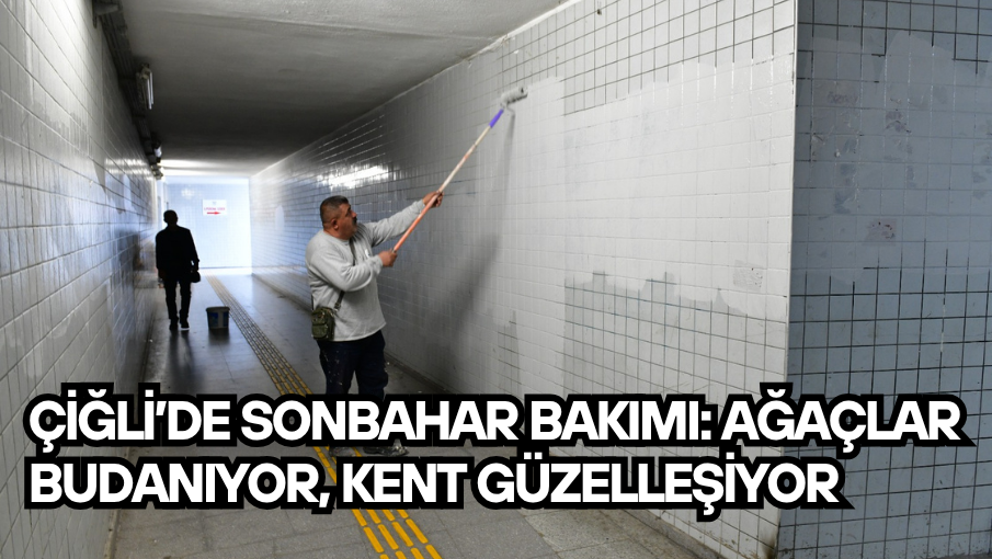 Çiğli’de sonbahar bakımı: Ağaçlar budanıyor, kent güzelleşiyor