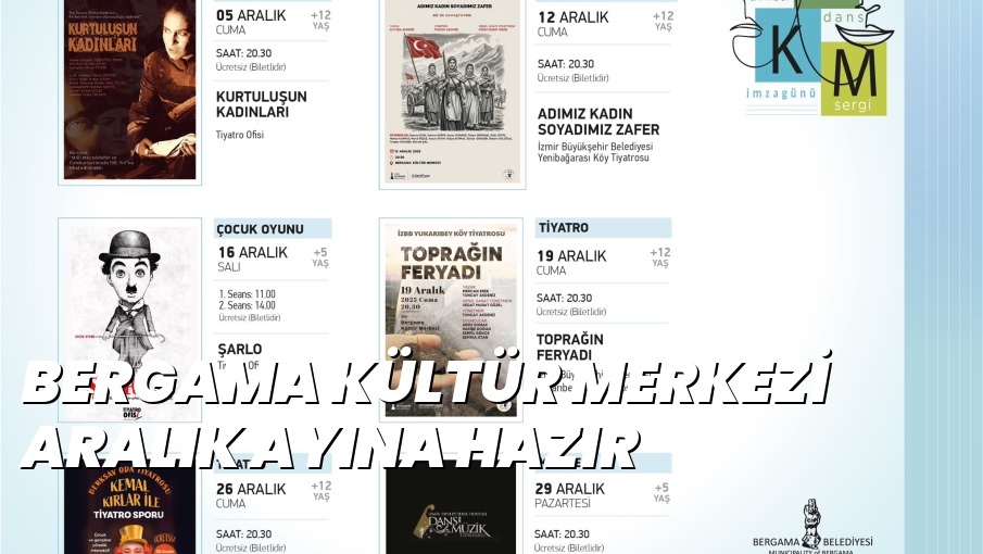 BERGAMA KÜLTÜR MERKEZİ ARALIK AYINA HAZIR