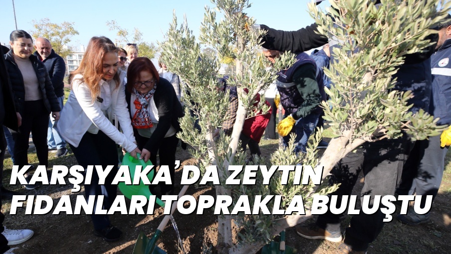 Karşıyaka’da zeytin fidanları toprakla buluştu